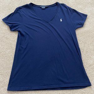 Navy Blue Ralph Lauren V Neck Shirt